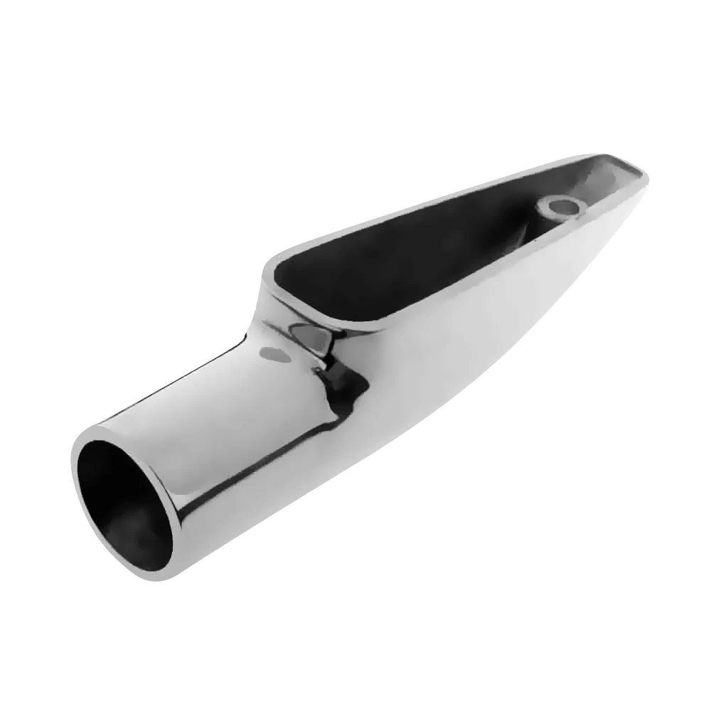 

2 x 316 Stainless Steel Boat Hand Rail End 5-1/2 Degree, Top Mount 7/8 inch 22mm Tubing, Marine/Yacht Hardware