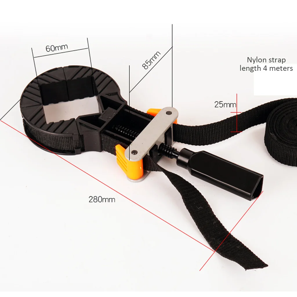Деревообрабатывающий ленточный зажим с прямым углом по дереву для ремня ручной