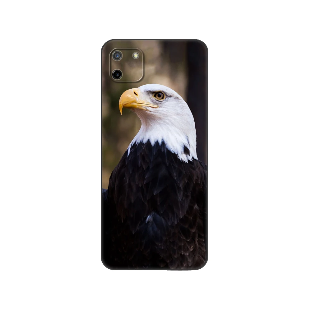 Аксессуары для OPPO Realme C11 C20 C21 задняя крышка бампер черный орел летать небо