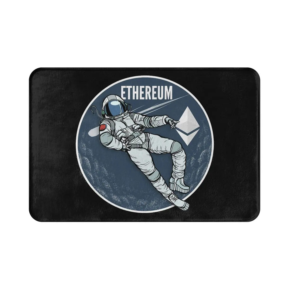 

Криптовалюты Ethereum, нескользящий дверной коврик, ETH Chill Moon, коврик для гостиной, спальни, приветствуемый ковер, домашний современный декор