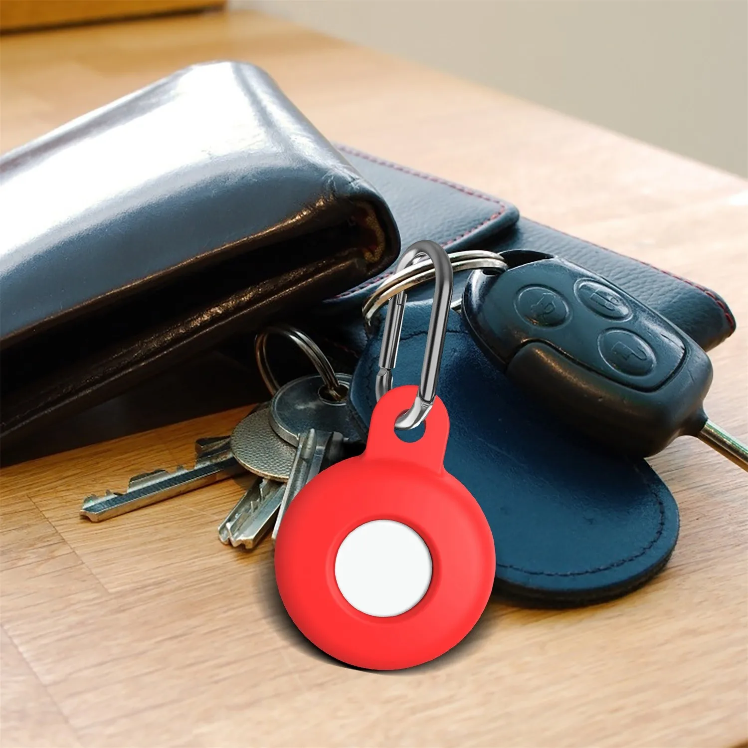 

For Airtags Silicone Cover Solid Pet Cat Dog Tracker Protective Case Keychain Sleeve Key Bag Locator Anti Lost Device Pendant