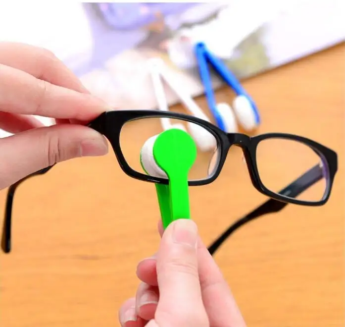 

5 Colors Mini Microfiber Two-side Sunglasses Brush Eyeglass Cleaner Brush Spectacles Rub Cleaner Glasses Clean Tool Brush HOT
