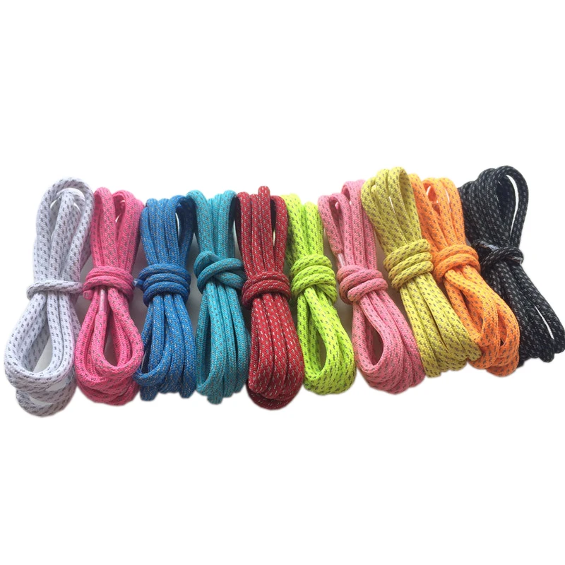 (100pairs/Lot) Brand Weiou Wholesale 0.45mm Shoe Laces Different Color Shoelaces Bulk Plastic Tips Reflective Sports Shoestring