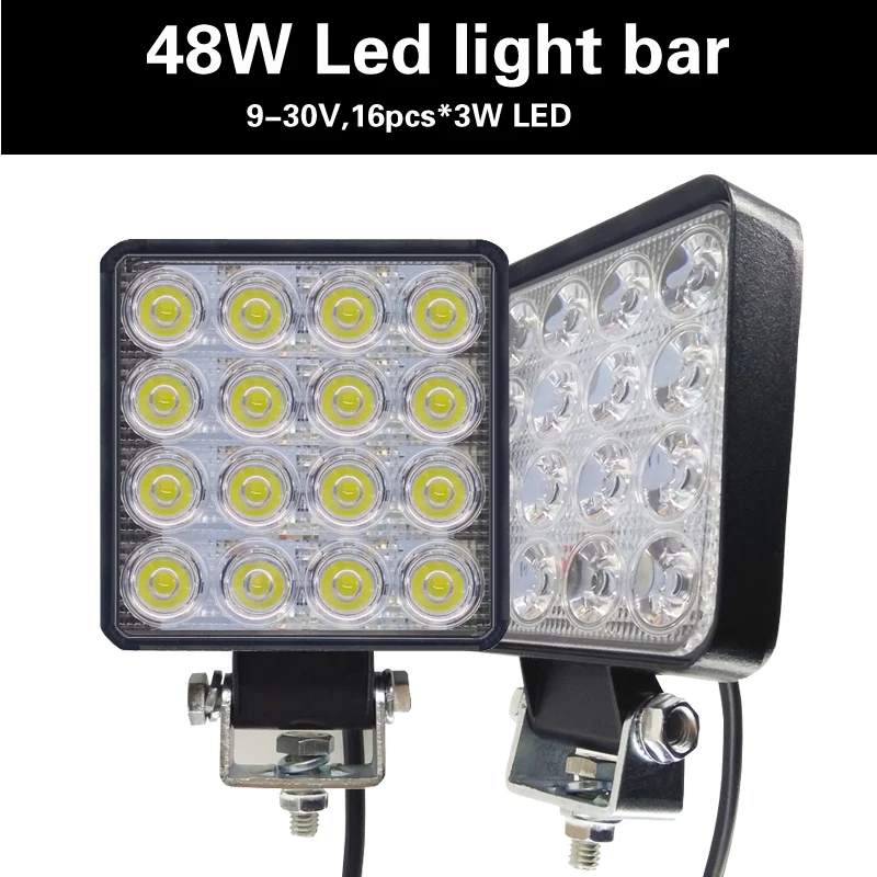 1 шт. светодиодный светильник Бар 48 Вт Светодиодный 12V 24V противотуманная фара