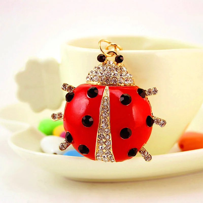 Модные ювелирные изделия креативные капли воды семь звезд Божья коровка брелок