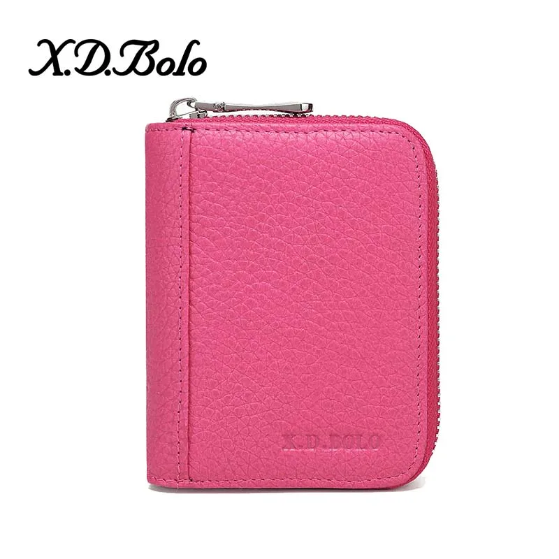 Pink XDBOLO, новинка, кошелек для монет, Модный женский кошелек, однотонный, для ключей, для карт, многофункциональный, мини кошелек, женский клатч, дизайнерский, маленький кошелек, зеленый - Цвет: Pink
