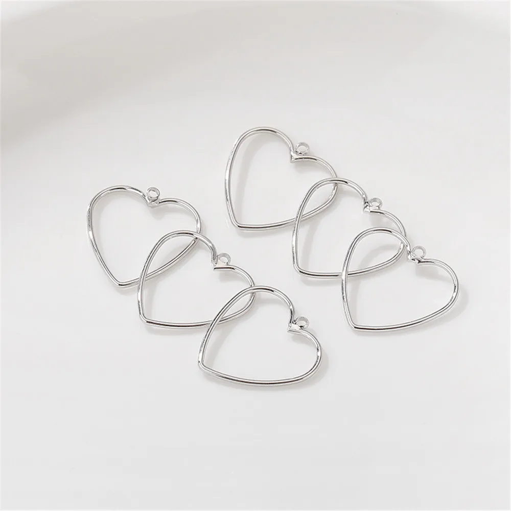 

White gold love ring with ring hanging ring DIY handmade earring bracelet jewelry material accessories