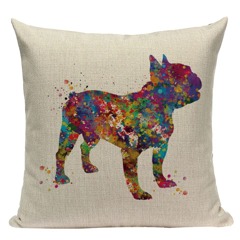 Подушка с Мопсом чехол цветной слон птица подушки в форме рыбы дома кресло для