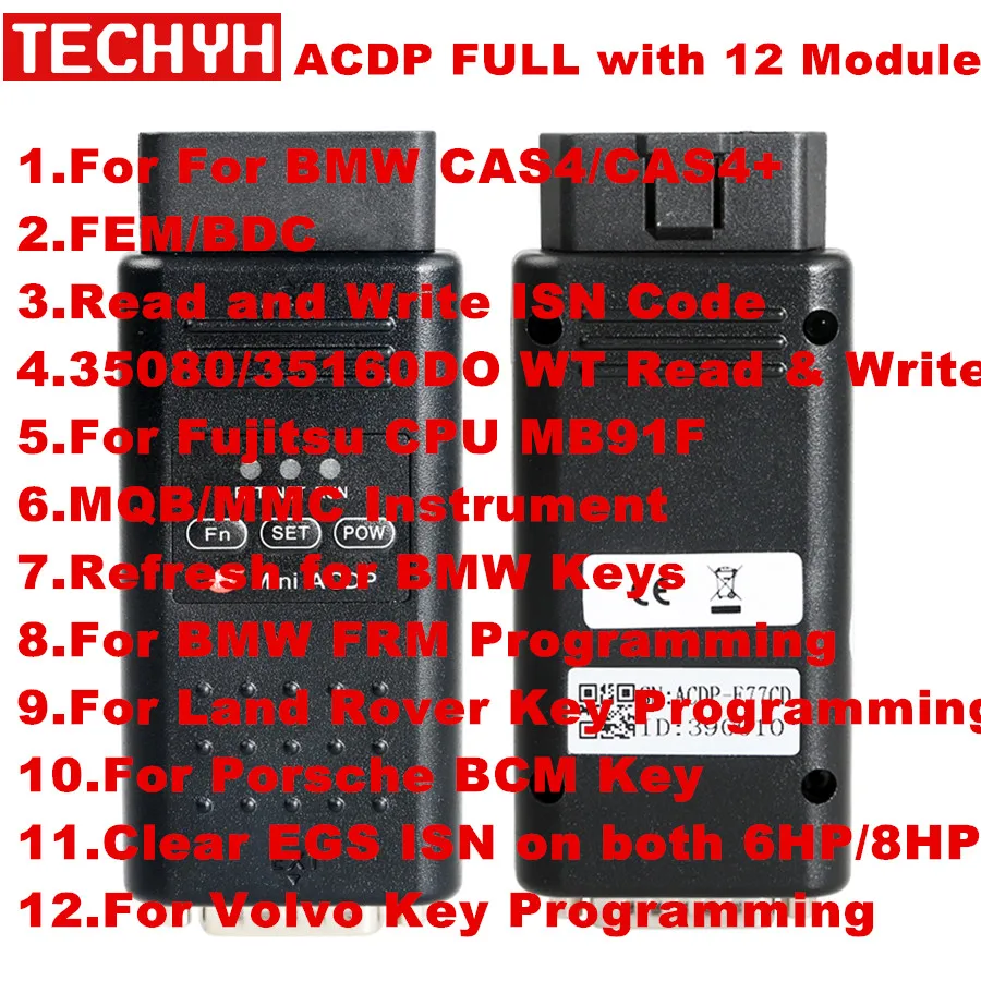 Full Version Yanhua Mini ACDP Программирование Master поддержка CAS1/CAS2/CAS3/CAS3 +/CAS4/CAS4 +/FEM/BDC