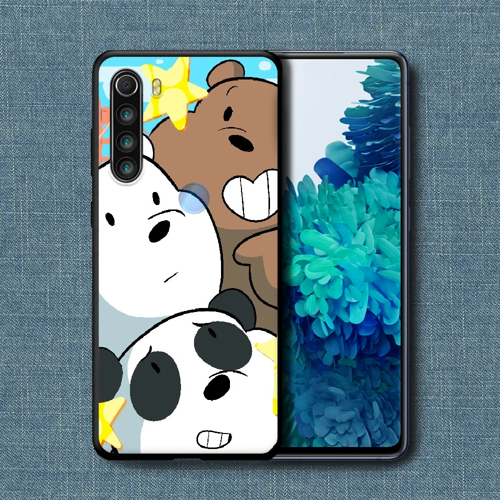 

We Bare Ice Bear Panda Phone Case For Xiaomi Redmi Note 7 8 8T 9 9S 4X 7 7A 9A K30 Pro Ultra black Cell Silicone Prime Pretty