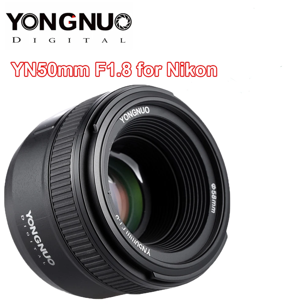 Объектив YONGNUO YN50 мм YN50mm F1.8 YN35mm F2.0 объектив AF MF для Canon EF Nikon F DLSR камеры|Объективы