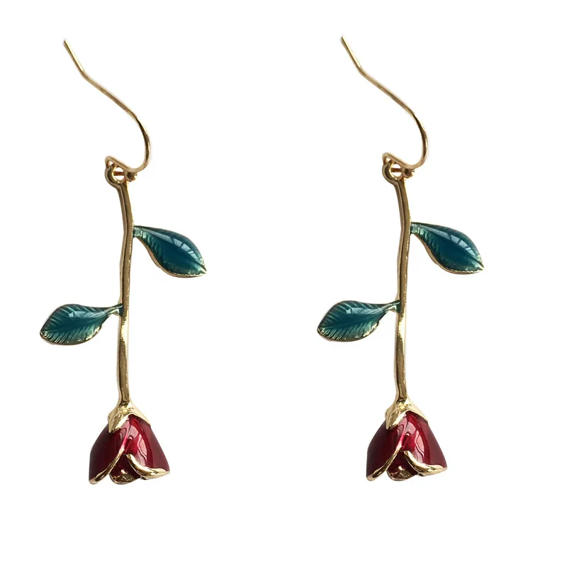 

CH-661 ins fashion creative small rose flower design street style gentle lady charm ear hook ear clip female