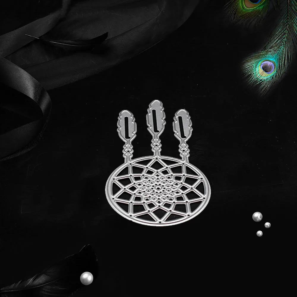 Рельефный нож в виде 3 листиков рельефный трафарет ручной работы украшение для