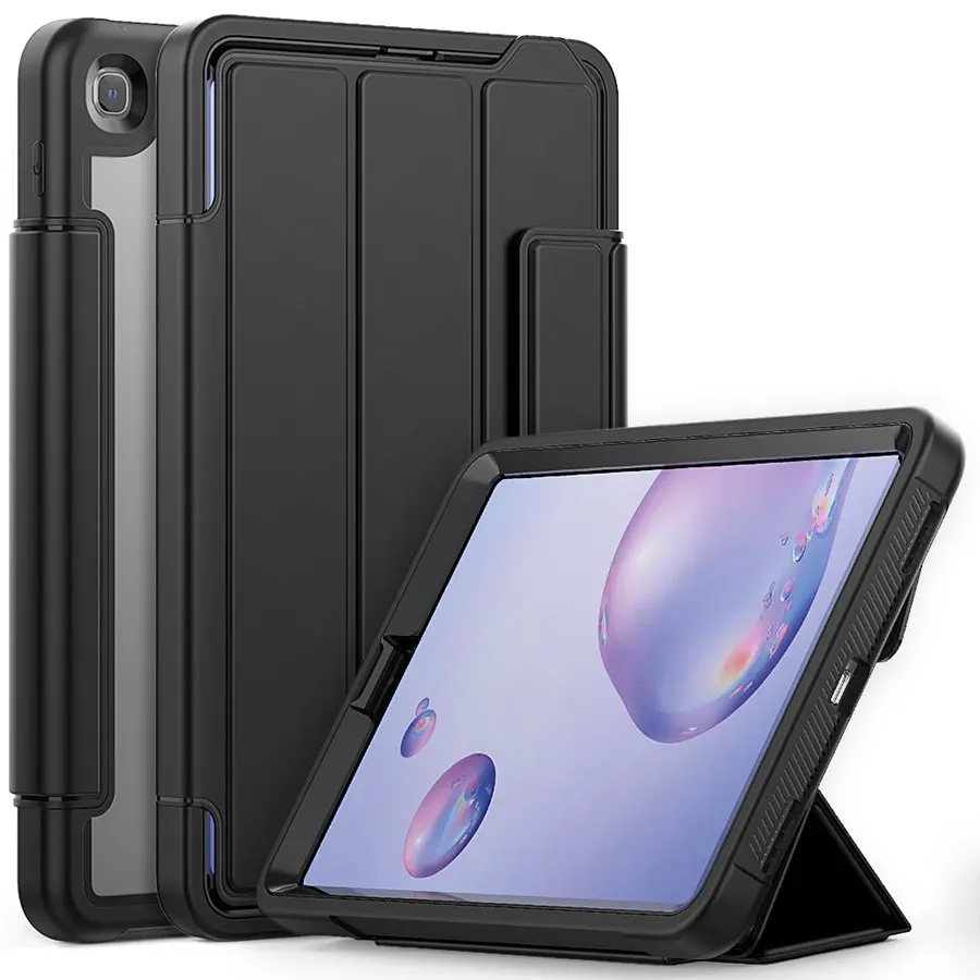 

Clear Hard back PC Folio Protective Stand Case Smart Cover Auto Sleep/Wake for Samsung Galaxy Tab A 8.4 (2020), SM-T307/T307U