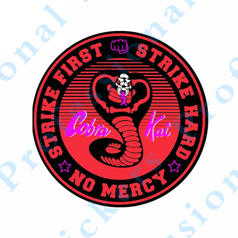 Cobra Kai круг Логотип большая кобра тонкая наклейка для Ван RV Виниловая пленка