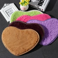 2pcs heart shape bath floor mats non slip carpets kitchen bathroom rugs soft water absorption bath mat carpet home decor