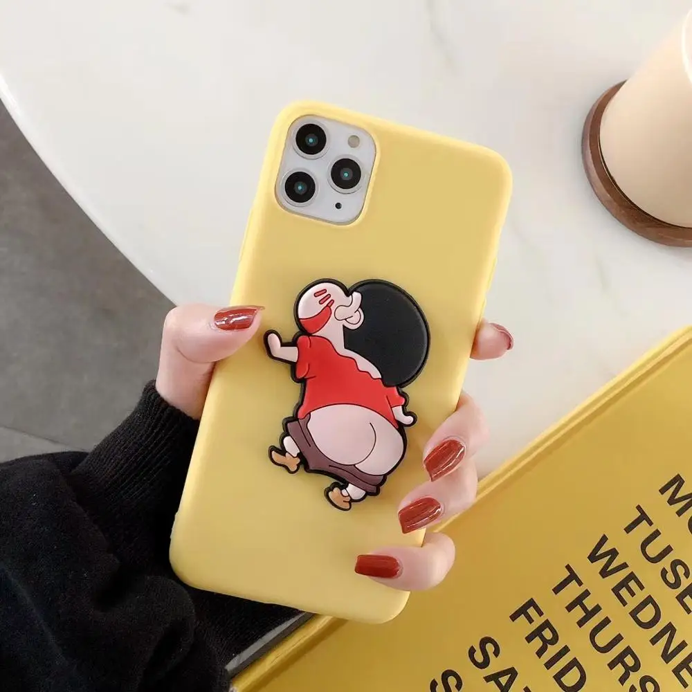 Японский 3D милый мягкий чехол для iphone 11MAX 11Pro MAX XS XR 8 plus для samsung S10 - Цвет: M