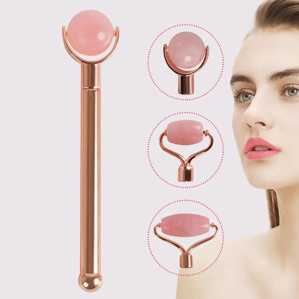 

Women Wrinkle Removal Health Skin Care Noiseless Anti Ageing Firming Lifting Home Face Massager Slimming Jade Roller Handled