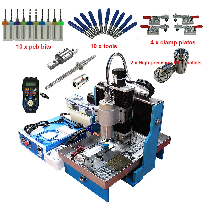 Toolauto проверка 3040 2200 Вт линейная направляющая стальной стол 3 4 оси кВт фрезерный
