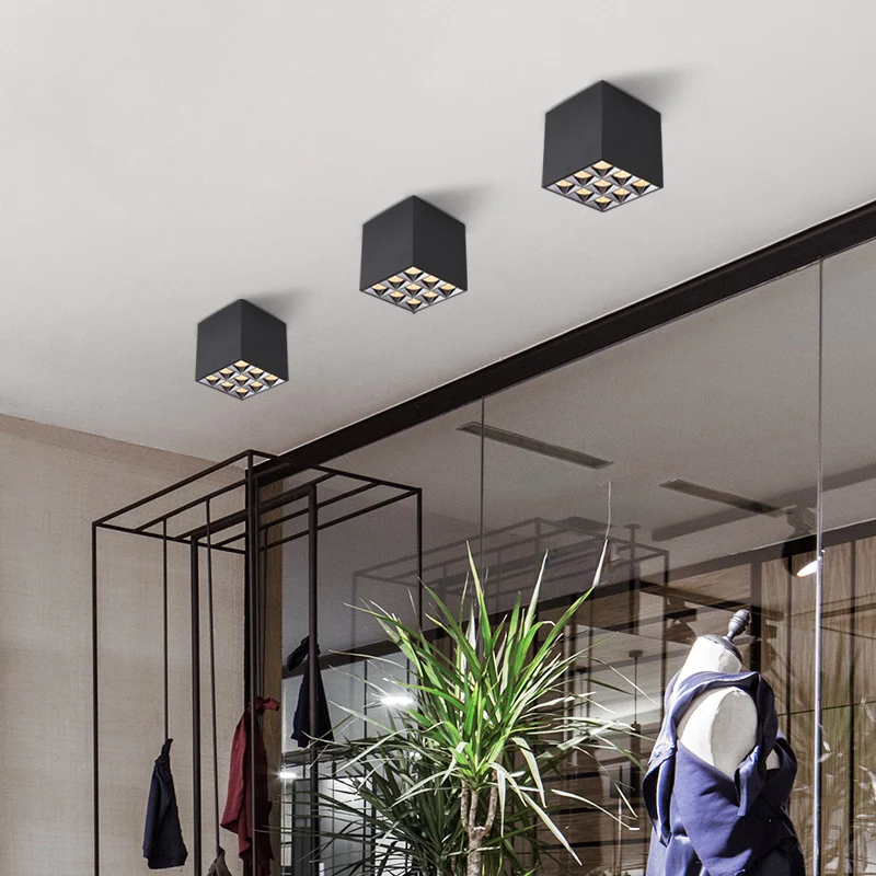 

led surface mounted 8W16W18W36W anti-glare downlight lighting living room ceiling type bold lamp grille lamp