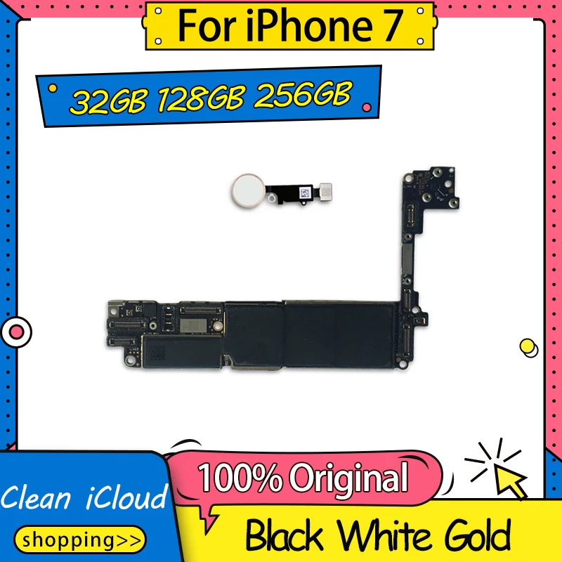 Материнская плата для iPhone 7 полностью разблокированная с Touch ID сменная