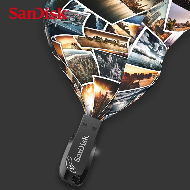 Двойной Флеш-накопитель SanDisk CZ410 USB3.0 флеш-накопитель 32 Гб 64 128 100 МБ/с. 256 ГБ ультра