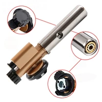 2022 automatic ignition baking welding tool copper gas torch flamethrower butane for bbq camping outdoor hiking fire flame tool