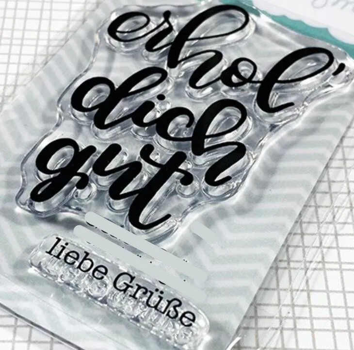 Немецкий прозрачный силиконовый штамп/уплотнение для скрапбукинга