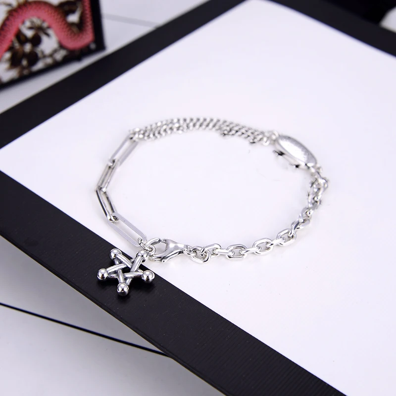 

Original classical charm 5 star pendant S925 Sterling silver bracelet Women Luxury brands Jewelry Logo High-quality gifts