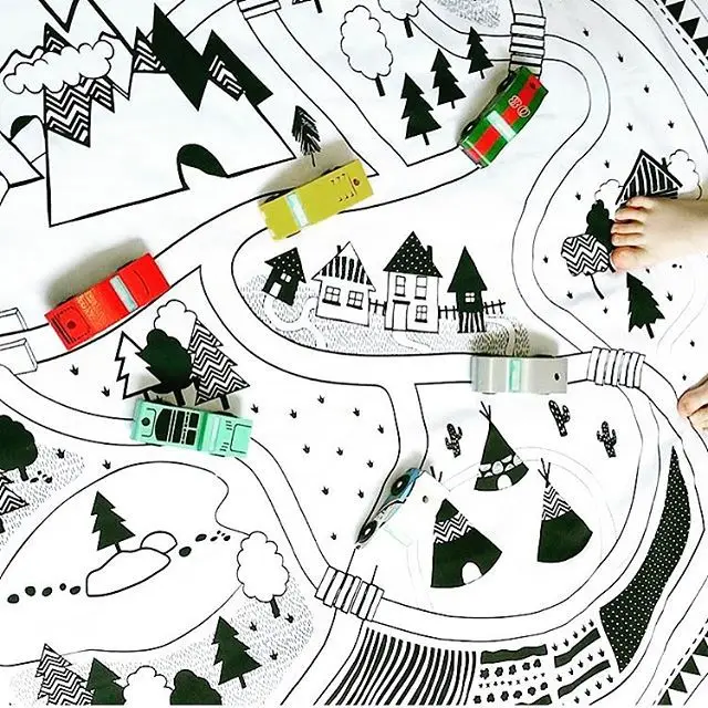 Детское одеяло с картой игровой коврик детский для ползания детское постельное