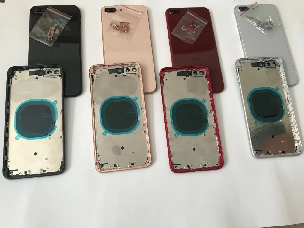 Задняя крышка корпуса для iPhone 7 8 Plus крышка батареи с боковыми клавишами sim-лоток для iPhone7 задняя дверь корпус чехол для iPhone8