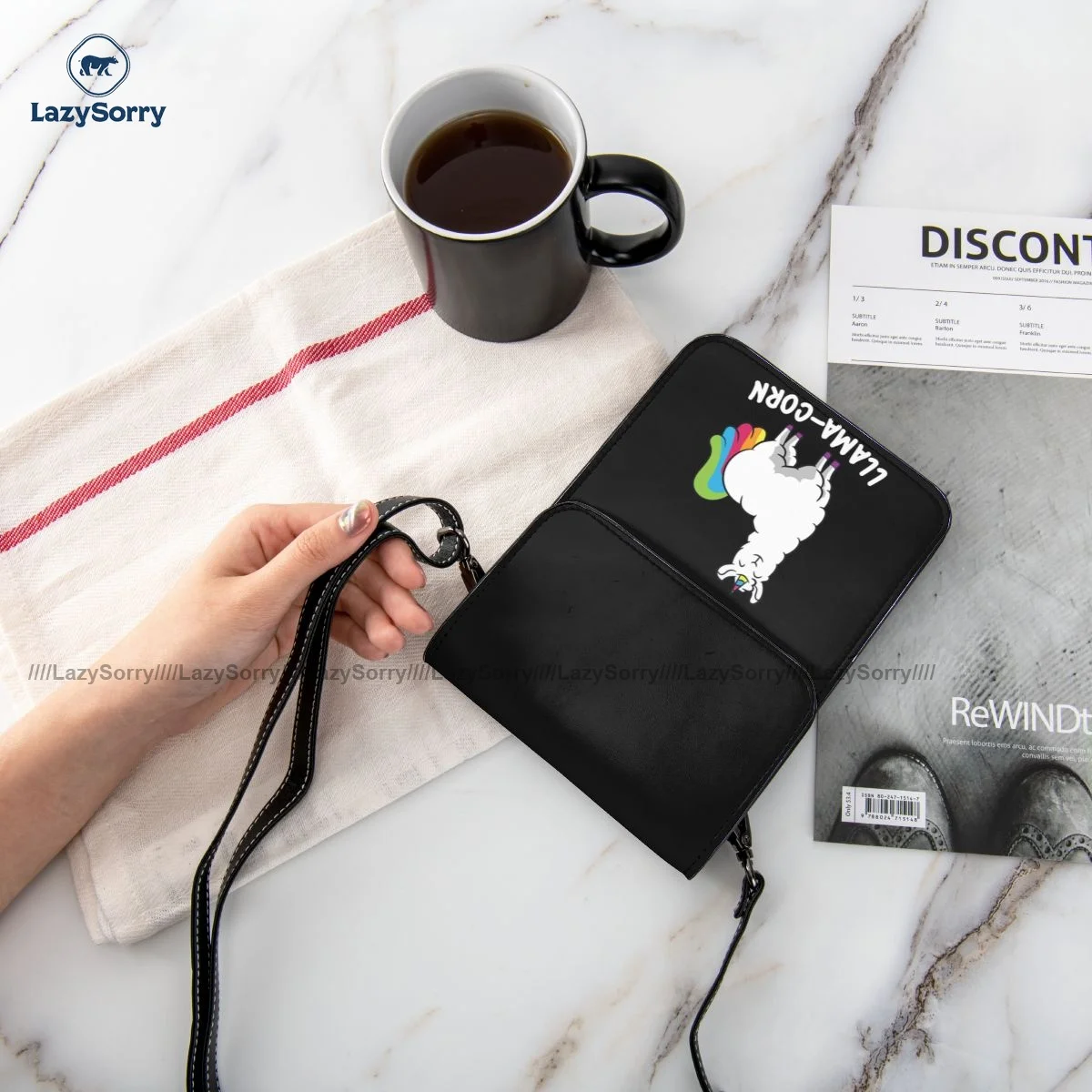 

Alpaca Shoulder Bag Vintage Leather School Mobile Phone Bag Student Bulk Bags