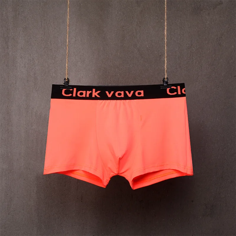 Men's Underwear Breathable Ice Silk Shorts Men's Waist Boxer Briefs Milk Silk Underwear Men's Boxer Briefs