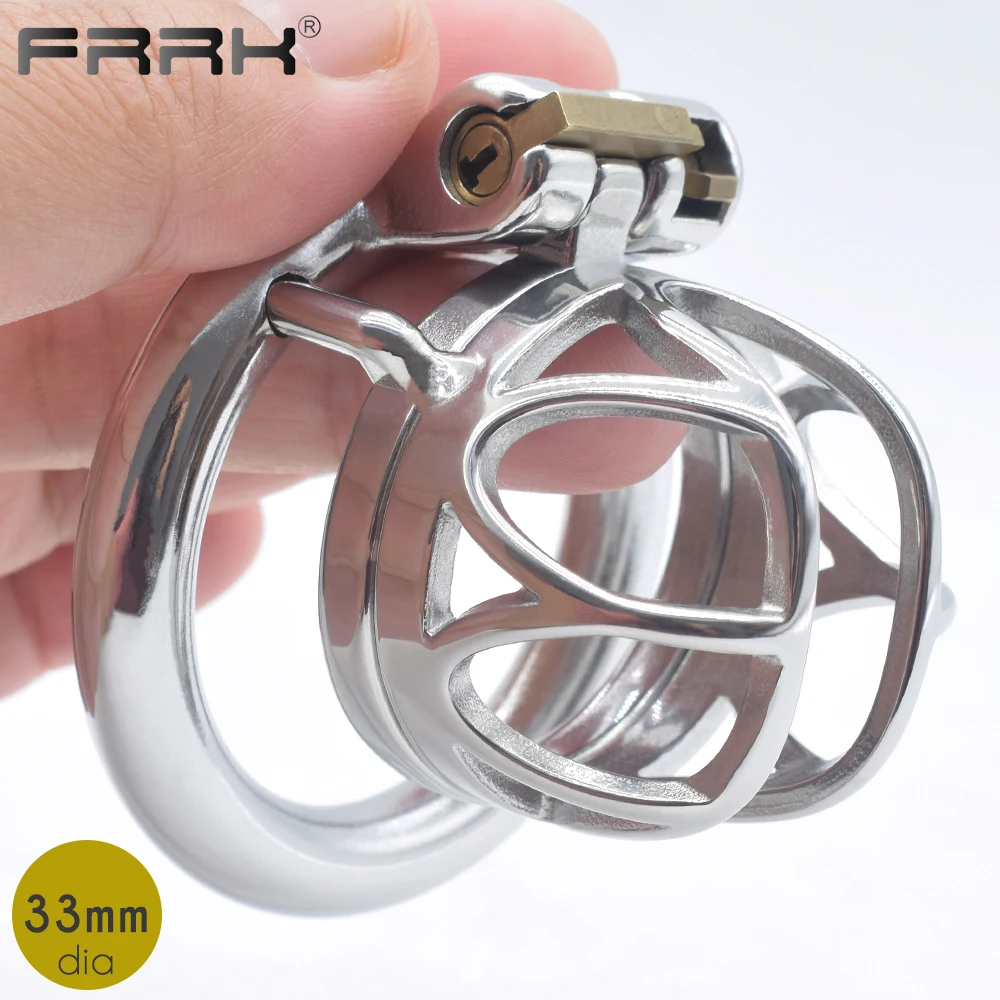 FRRK маленькая клетка верности с узким металлическим замком на член БДСМ Сисси