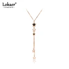 Женское Ожерелье-чокер Lokaer, ожерелье из нержавеющей стали и титана, с подвеской в виде звезды и ракушки, модное ожерелье в богемном стиле, N20189