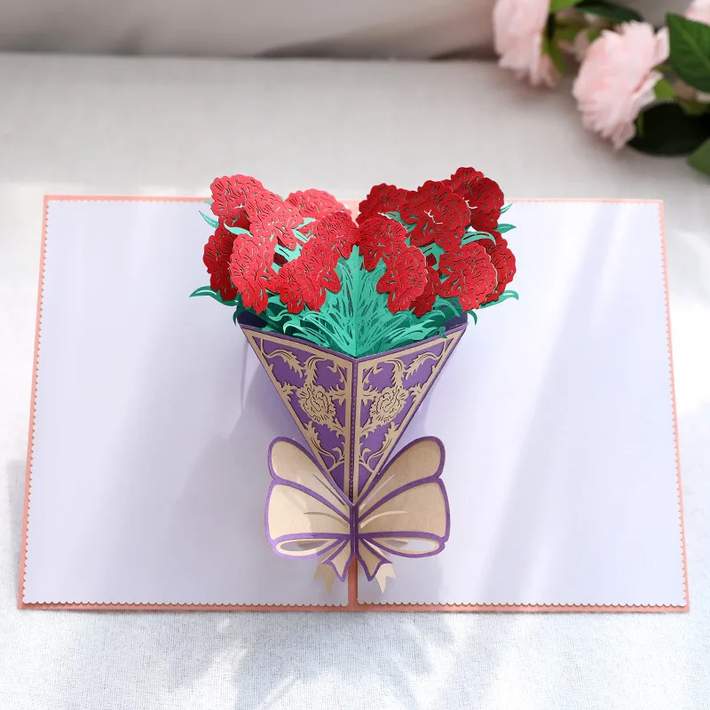 3D всплывающая наклейка открытка на день рождения свадебная поздравительная