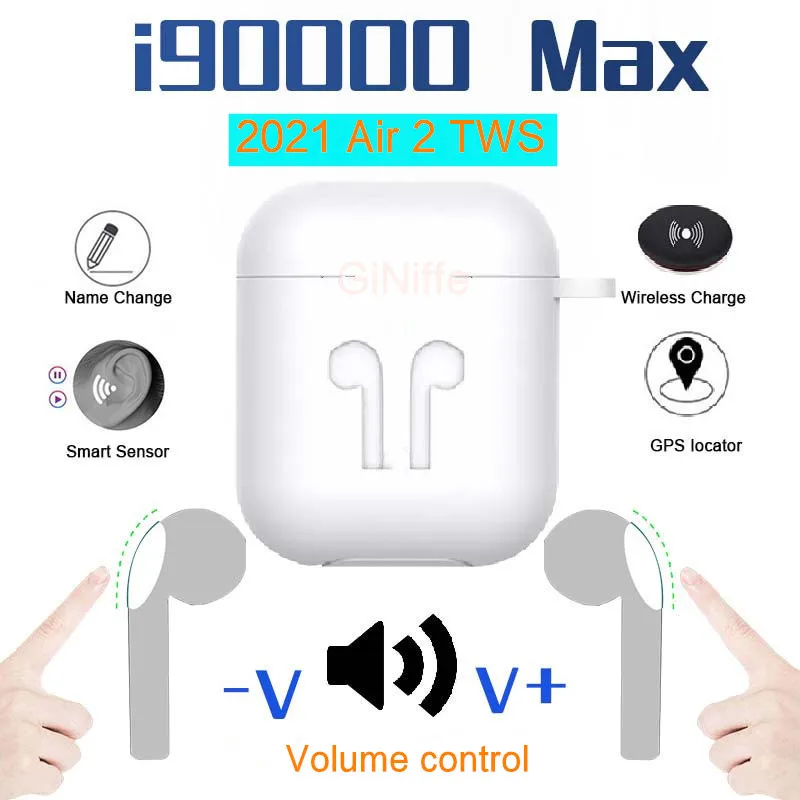 

GiNiffe i90000 Max TWS Wireless Earphone Rename Bluetooth 5.0 Super Earbuds PK i12 i500 i90000 Pro i9000 i99999 Plus i7s i9s TWS