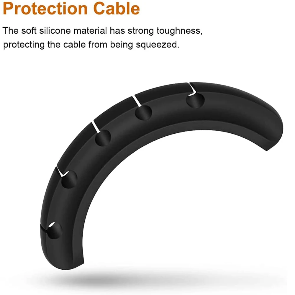 Silicone USB Organizer Cable Holder Cable Winder Desktop Tidy Management Clips Holder for Mouse Keyboard Headphone Wire Organize