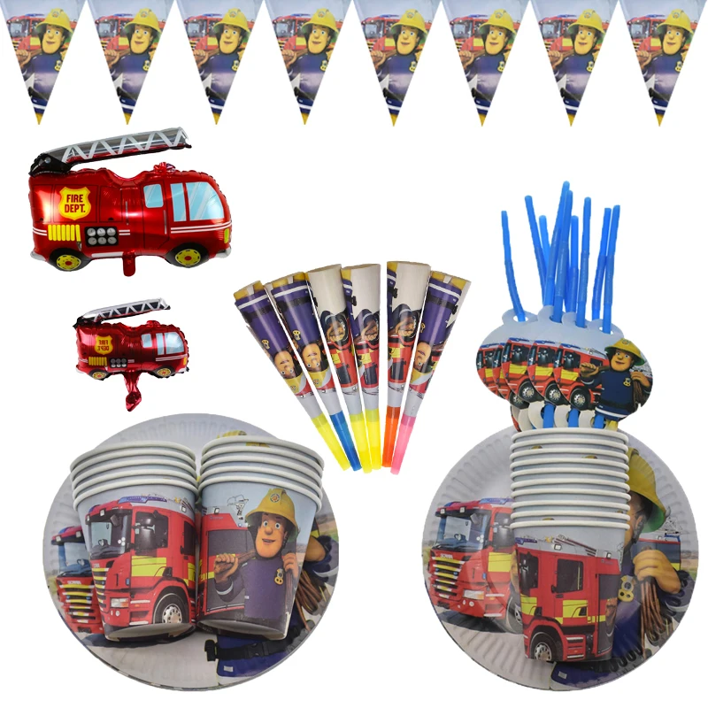 Подставка для фотографий пожарный робот|Одноразовая посуда вечеринок| |