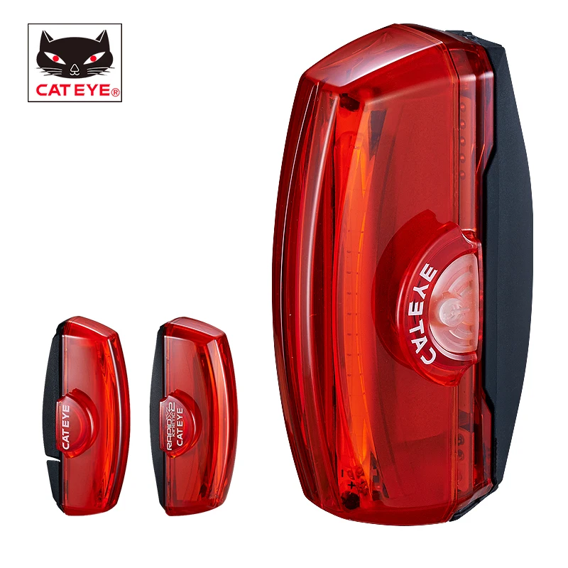 

CATEYE Bike Light Bicycle Safety Rear Light Waterproof USB Rechargeable Seatpost Rear Fork Light Cycling Accessories Rapid X