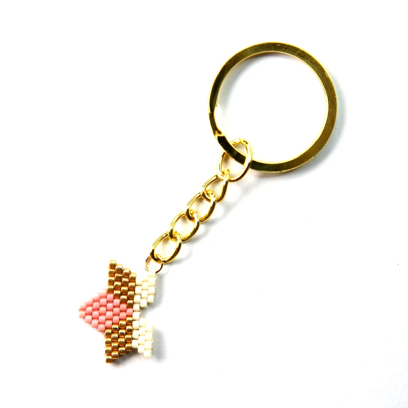 

FAIRYWOO Bohemia Keychain Handmade Miyuki Keyring Geometric Bag Keychains Accessories Jewelry Delica Gifts Wholesale Dropshipper
