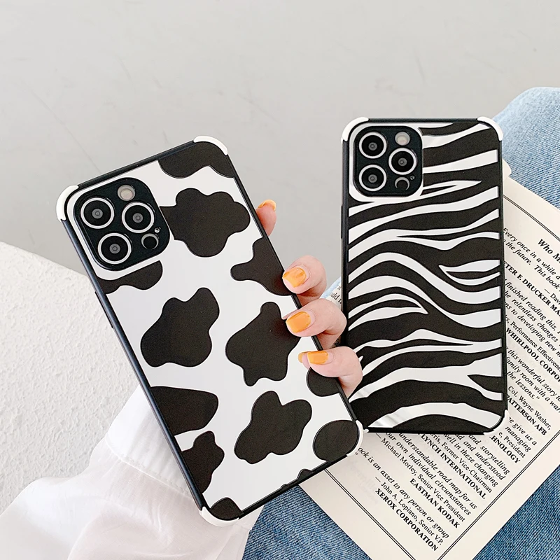 

Mirror Pattern Stripe Case for iPhone 12 12Pro iPhone 11 Mini 11Pro Max 8 7 Plus x XS Max XR Back Cover