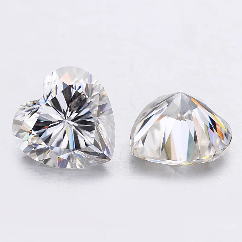 

Factory Price Moissanite Loose Stone 2ct 8x8mm White D VVS Heart Shape Moissanites Gemstone for Heart Diamonds ring