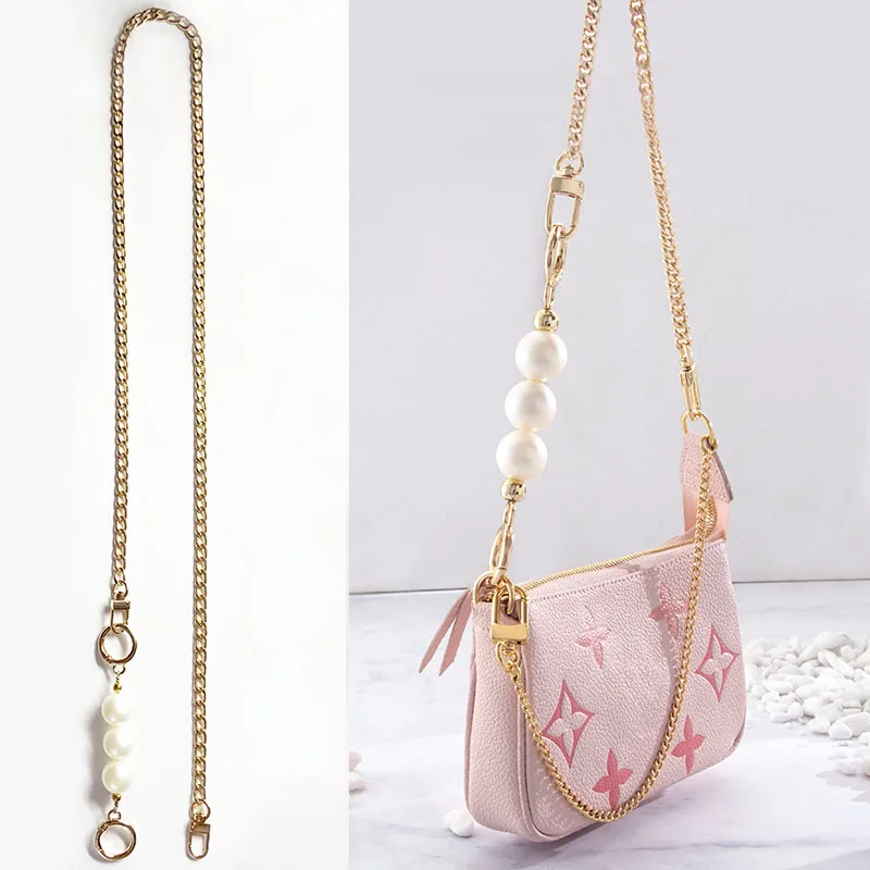 

Suitable for Louis Vuitton Mahjong Bag Belt Replacement Louis Vuitton Bag Chain Pearl Extension Chain Handbag Chain Shoulder Bag