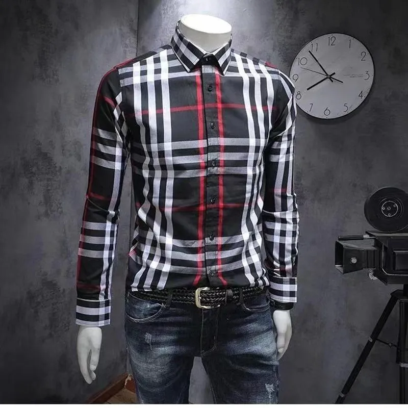 

Men's Plaid Polo Shirt Pure Cotton Short Sleeve Men's Shirt High Quality Summer Office Clothes Casual Polo Shirt Men's Top