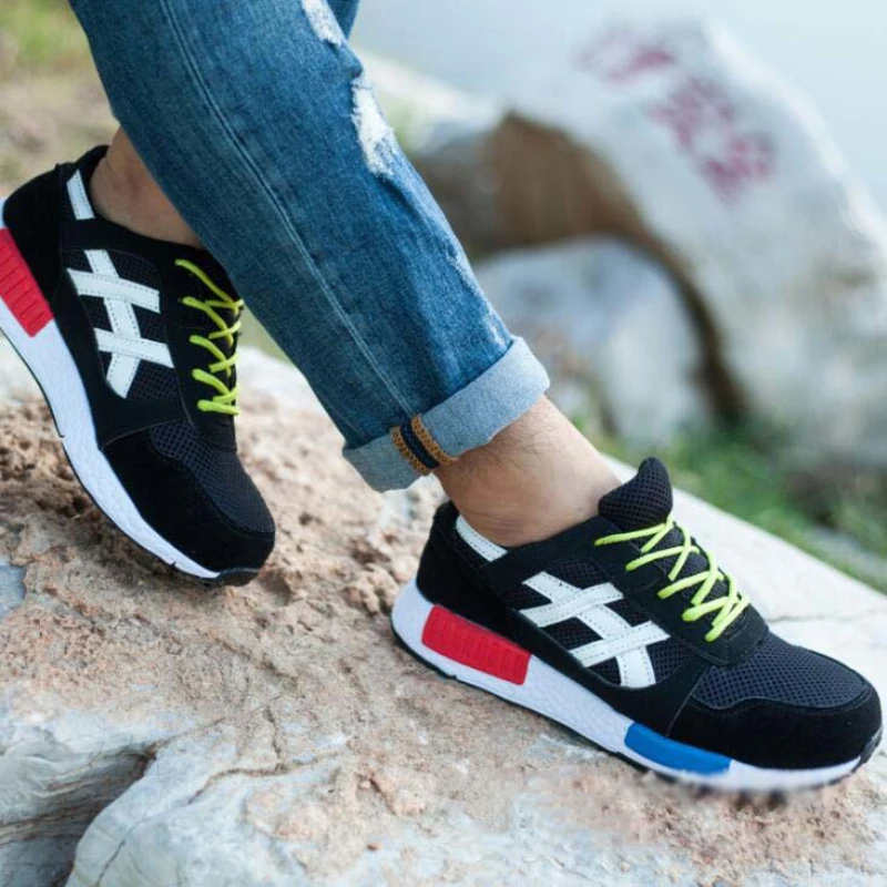 

Men Women Safety Shoes Steel Toe Work Shoes Flats Casual Protective Footwear Sneaker Protect construction safety Mens work Boots