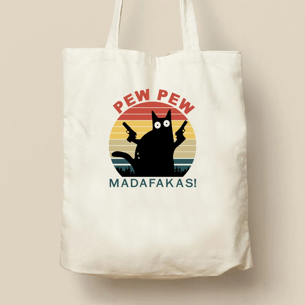 

Pew Madafakas сумка для покупок, сумка-тоут, Холщовая Сумка, многоразовые тканевые Сумки на ремешке, крутая Сумка-тоут, женская сумка