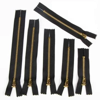 10pcs 4 metal zipper zip ziper for jeans sewing handbag craft sewing diy brass teeth black 1012 515cm sewing accessories