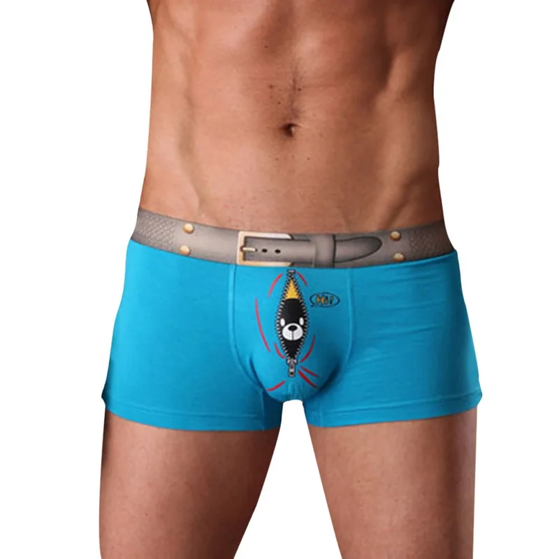 Laamei пикантные Для мужчин нижнее белье трусы-боксеры с рисунками из мультфильмов