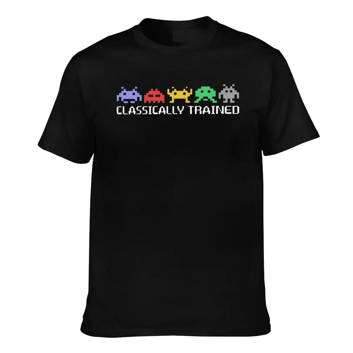 

Classically Trained Arcade Game T Shirt Retro Action Print 100 Cotton T-Shirt Big Casual Tshirt Mens